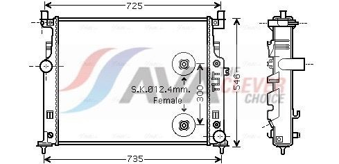 MS2458 AVA Радіатор охолодження двигуна
